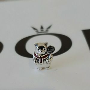 Pandora Christmas Polar Bear Red enamel bead
